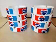 Lot 8 Cendriers Pub Publicitaires  Vintage PEPSI COLA En Céramique.