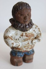 Figurine Inuit céramique grès à identifier style Lisa Larson design scandinave