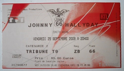 Ticket concert johnny - concert,