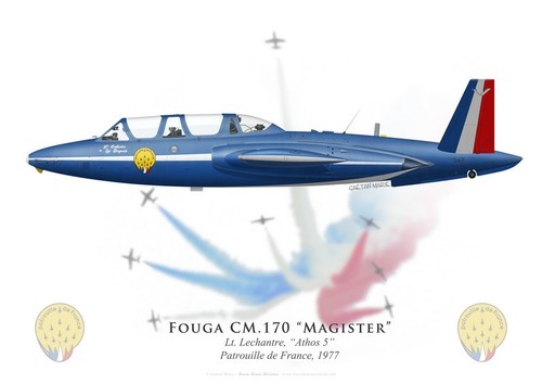 Print fouga magister - print,
