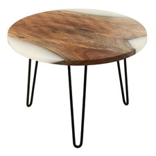 Table d'Appoint Ronde en Bois