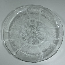 Arcoroc France Fleur Grande Assiette en Verre - Plat à Gâteaux Diam 28 cm