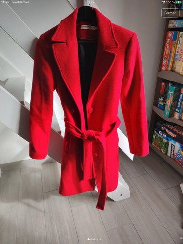 Manteau rouge trés - rouge, bon