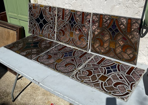 Lot vitraux anciens art - lot,