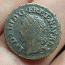 Louis XIII Double Tournois 1643 A FRANCE ROYAL 