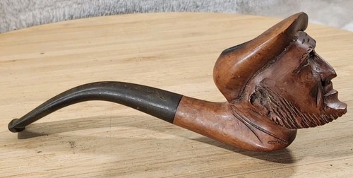 Ancienne pipe bois sculpté - ancienne, en