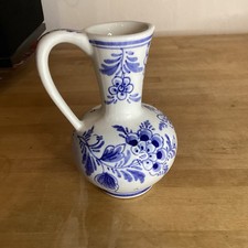 Petit Vase À Anse En Porcelaine De Delft Pe5it Royal H 13 Cm Vintage 