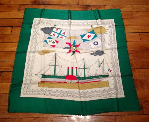 Foulard soie vintage rené - vintage,