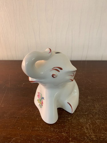Eléphant tirelire faïence - eléphant,