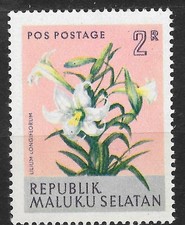 MANUKU SELATAN Indonésie 1954 - N° SW 87 - Fleurs – Oblitéré