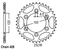Couronne Honda Xr125 L 2003 - 428 - 54 Dents - Similaire JTR1258