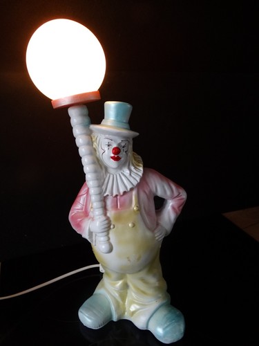 Clown lampe globe ancien - lampe,