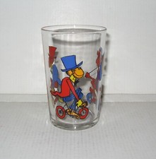 VERRE CABU LE CHIMPANZE à VELO n°3 TBE 1970s SERIE:LE CIRQUE CHARLIE HARA KIRI