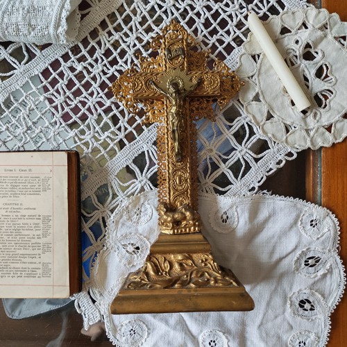 Ancien crucifix doré - doré, napoleon