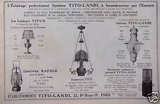 PUBLICITÉ 1922 ÉCLAIRAGE