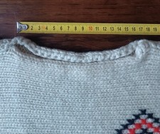 Pull blanc laine - laine,, tricoté