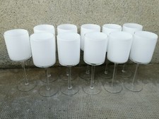 11 verres à vin verre opaline design Carlo moretti? Goblet white glass wine
