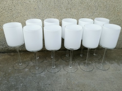 Verres vin verre - 11, opaline