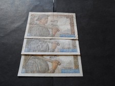 France: lot de 3 billets 10 francs mineur 1944/1945/1949