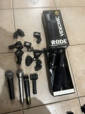 Lot micros vintage shure AKG rode et plusieurs pinces