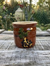 Pot à confiture, Terre cuite vernissé, Poterie de Savoie, Art populaire Savoyard