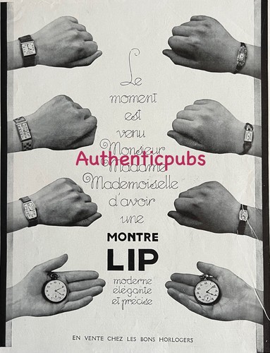 Publicite lip montre gousset - montre,