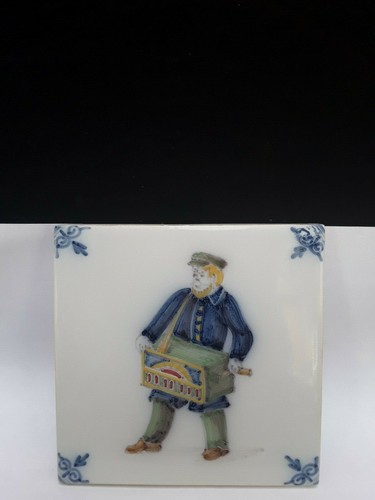 Ancien carreau delft musicien - ,