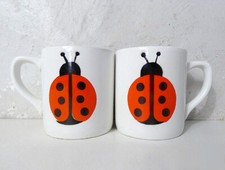 2 mugs vintage décor coccinelle