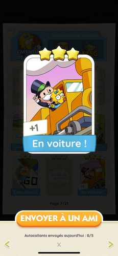 Voiture carte monopoly 3 - carte,