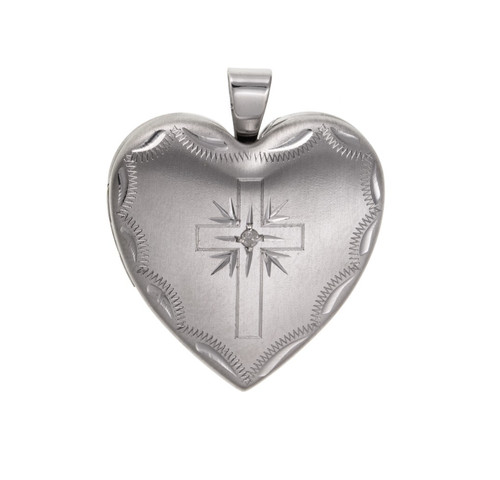 Médaillon famille coeur croix