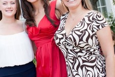 Red formal party dress