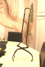 pince à buche ancienne fer forgé à mécanisme rare cheminée