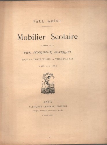 Mobilier scolaire poésie - mobilier,