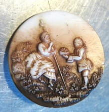 BOUTON XIXème PORCELAINE