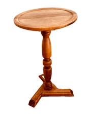 Gueridon tripode de style Louis Philippe en noyer massif XX siècle