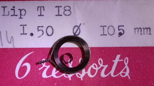 Ressort barillet montre - ressort, lip