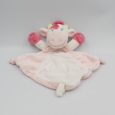 Doudou plat girafe vache rose