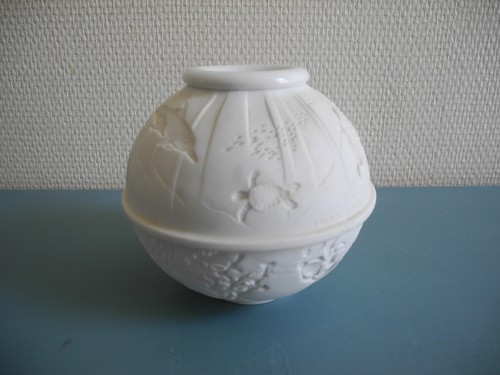 Ancien photophore porcelaine - ancien,