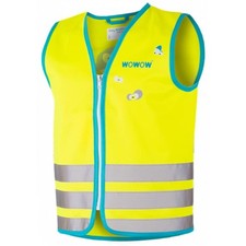 GILET/VESTE SECURITE JAUNE FLUO VELO-CYCLO WOWOW CRAZY MONSTER ENFANT (TAILLE L)