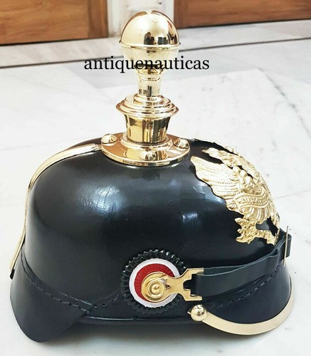 Casque prussien cuir - prussien, en