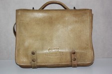 SYLVAIN LEFEBVRE Cactus Cartable Bandoulière Cuir Patiné BE