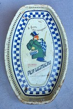 RARE panière Per' Lustucru en tôle lithographiée d'après Dransy - 29 x 18cm