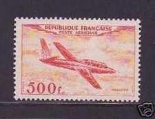 FRANCE TIMBRE STAMP POSTE AERIENNE 32 " AVION FOUGA MAGISTER 500F " NEUF X TTB