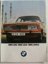 Brochure BMW 1800 / 2000 / 2000 tii de 1971