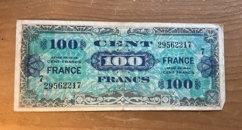Billet 100 francs 1944 - de,
