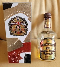 VINTAGE (RARE) : Bouteille Vide + Boîte Ltd Emission CHIVAS REGAL (VENEZUELA)
