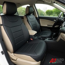 2X Housse De Siège Avant En Cuir Pu Noir Résistante Pour Honda