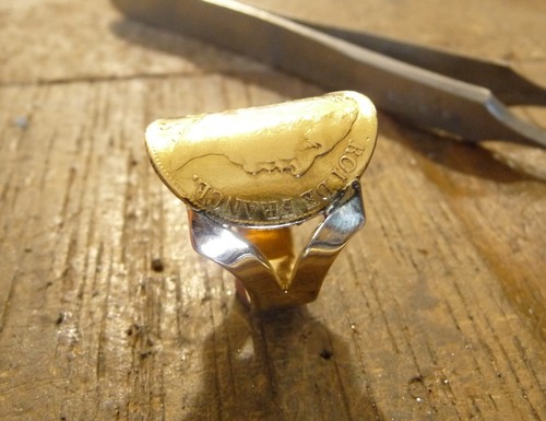 Bague pièce cintrée - bague,
