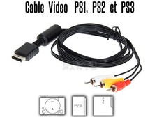 Cable video Playstation, cordon peritel RCA, PS One ,PS1, PS2, PS3