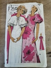 694 PATRON MULTITAILLES BRU VINTAGE FRENCH PATTERN 60/70 ROBE CAPELINE  40 AU 48
